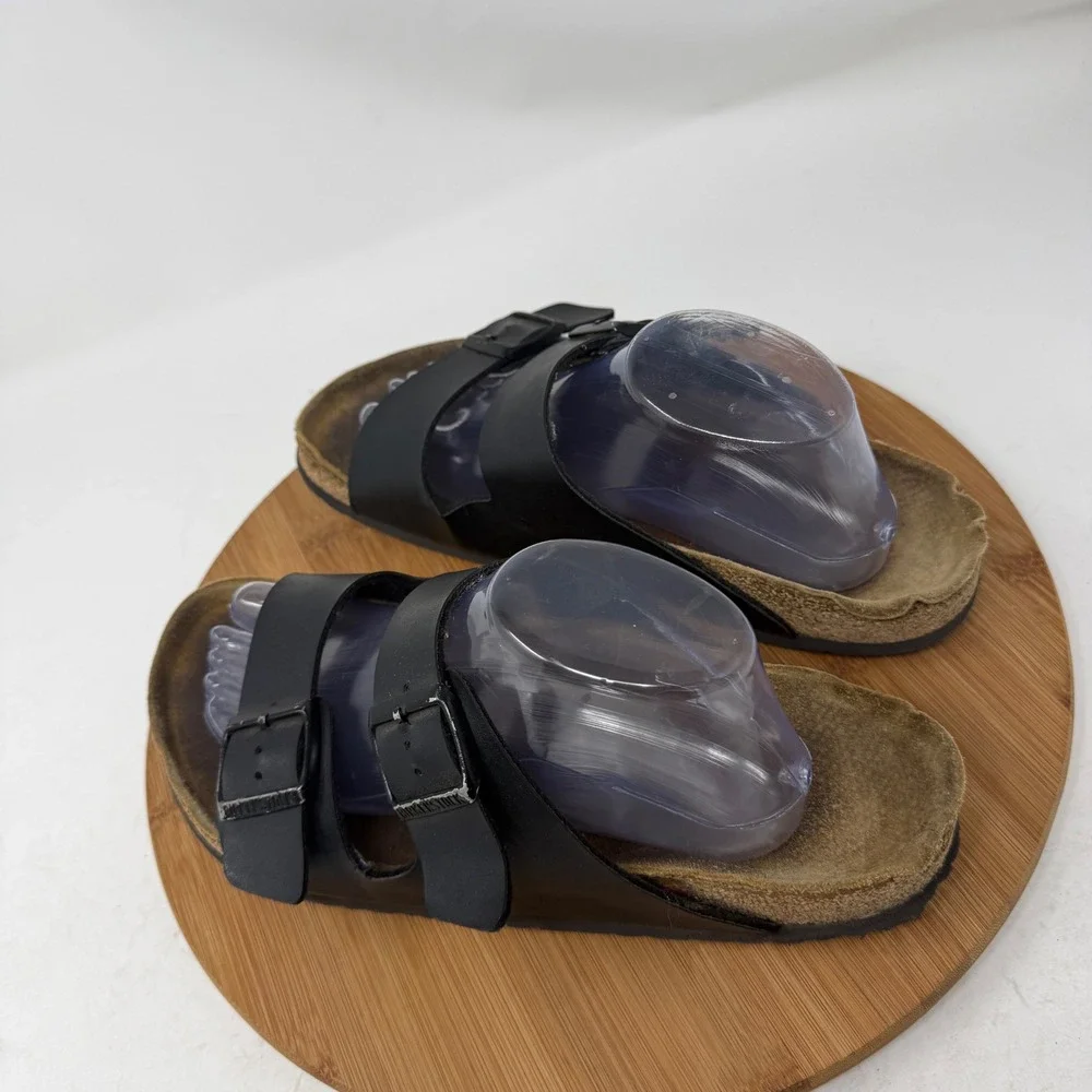 Birkenstock Arizona Birko-Flor Sandals Black Double Strap Slide EUR 42 US Mens 9